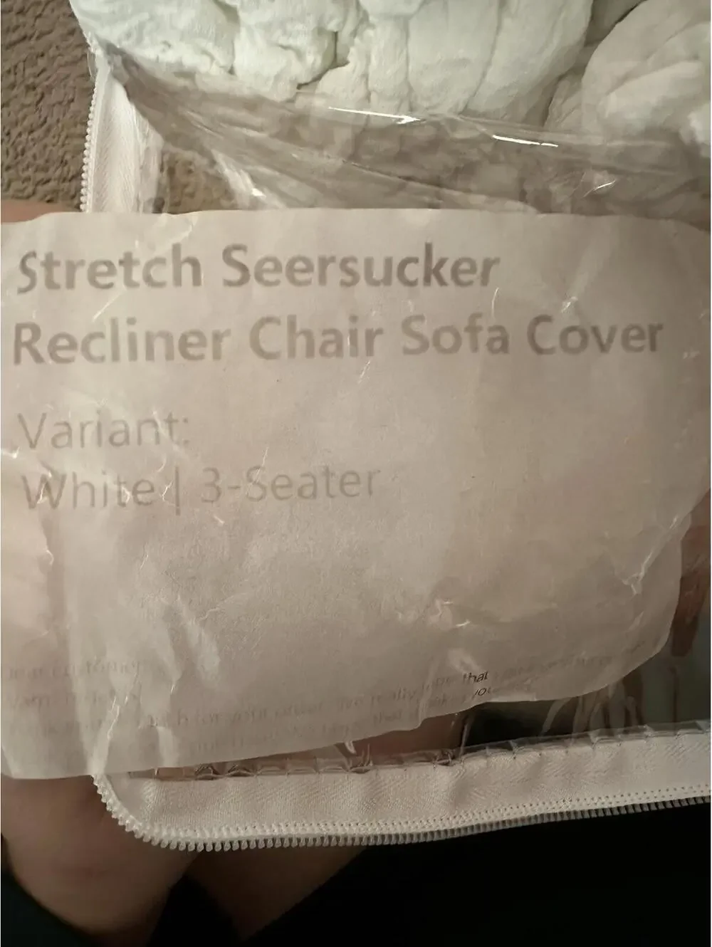 3 Seater - Recliner Couch Covers (White)